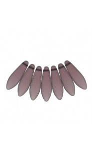 Czech Glass Daggers beads 5x16mm Amethyst matted 20060-84110